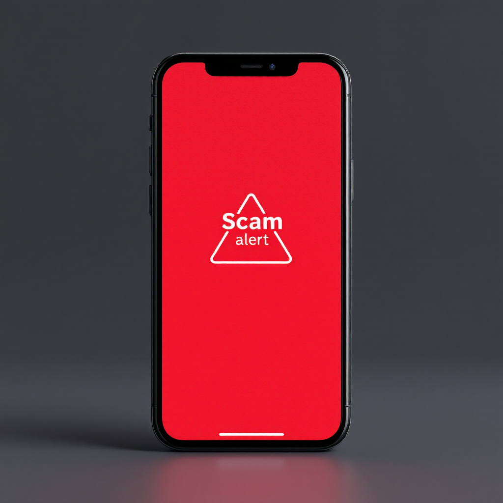 Scam Alert warning displayed on the screen of a smartphone